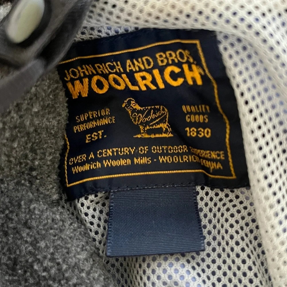 WOOLRICH BLUE MESH Lined women’s WINDBREAKER JACKET with removable fleece liner